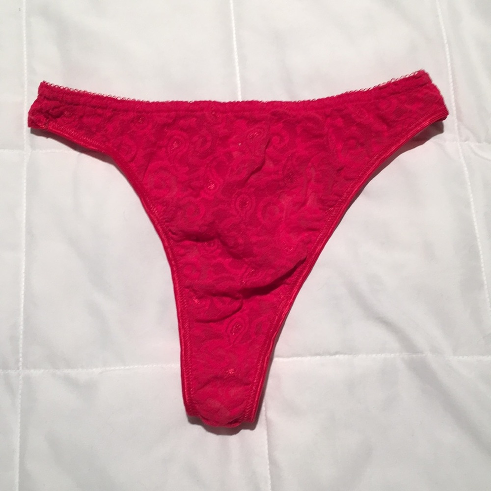 Red lace panties